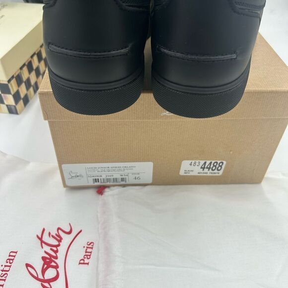 Men's Christian Louboutin, Louis Jr, Orlato spike sneakers size 46 made Italy - Picture 7 of 11